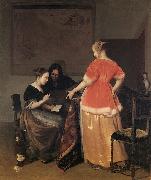 Jacob Ochtervelt Music lesson, Spain oil painting artist